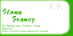 ilona francz business card